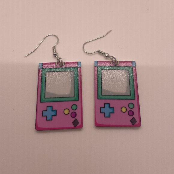 ⭐️❤️ FREE Game Retro Play Video Cartoon Gamer Cute Chic Drop Controller Earrings - Picture 2 of 6